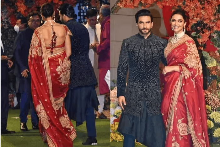 Deepika Padukone इस सिंदूरी लाल साड़ी में बेहद खूबसूरत लग रही हैं - अंदाज़ा लगाइए कि इसकी कीमत कितनी है?