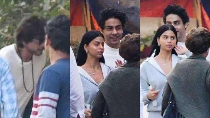 SRK ने परिवार के लिए 'पठान' की एक विशेष स्क्रीनिंग का आयोजन किया! सुहाना और आर्यन मुस्कुराते हुए बाहर आए