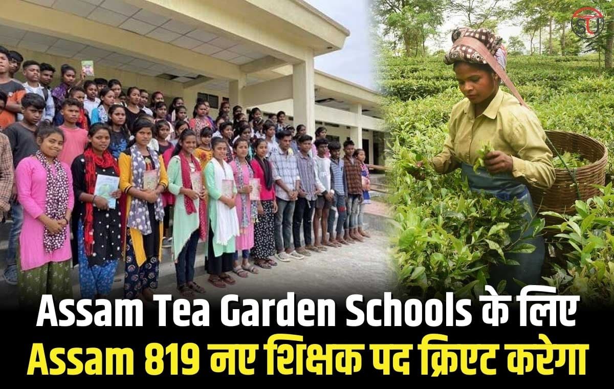 Assam tea garden schools के लिए Assam 819 नए शिक्षक पद क्रिएट करेगा