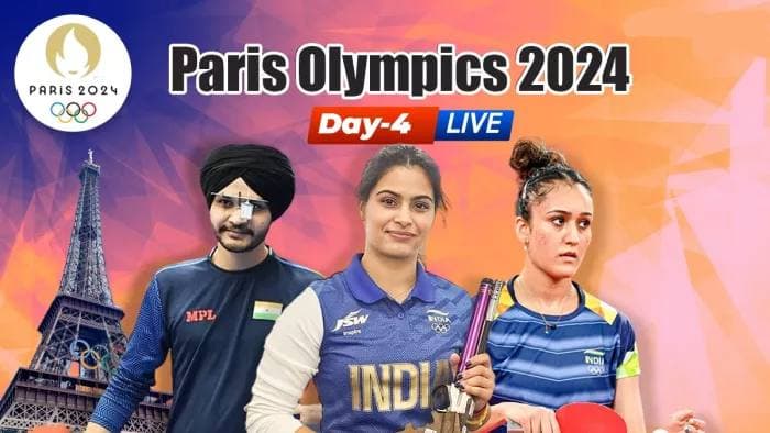 Olympics 2024 Day 4 Live: भारत के खाते में आया दूसरा मेडल, मनु-सरबजोत की जोड़ी ने 10 मीटर एयर पिस्‍टल इवेंट में जीता ब्रॉन्‍ज