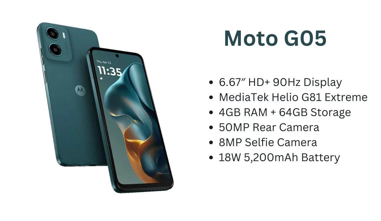 Moto G05 भारत में 7 जनवरी को होगा लॉन्च, मिलेगा अनोखा डिज़ाइन