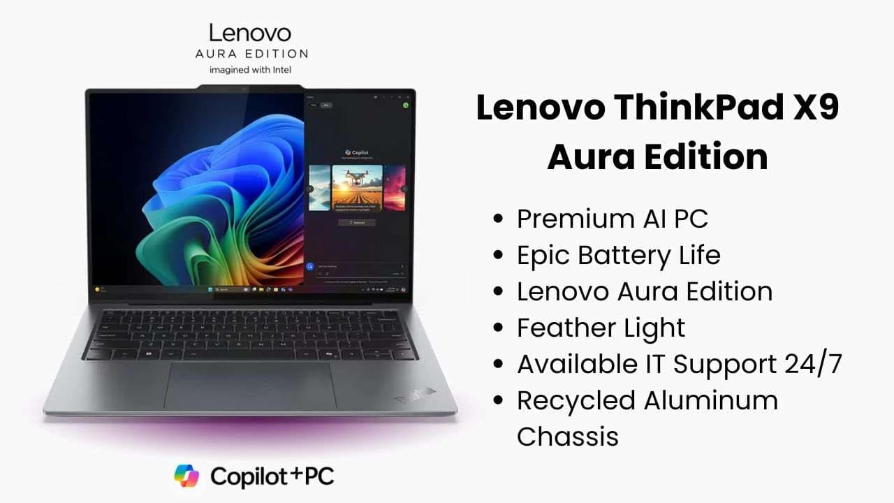Lenovo ThinkPad X9 Aura Edition: प्रीमियम AI लैपटॉप | फीचर्स, स्पेसिफिकेशन और बहुत कुछ