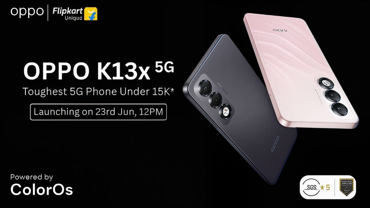 OPPO K13x 5G भारत में 23 जून को लॉन्च होगा; यंहा जाने पूरी जानकारी