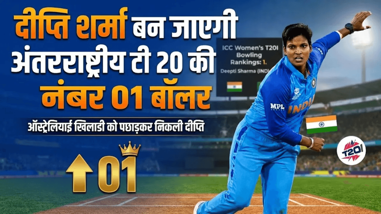 दीप्ति शर्मा बनेंगी वर्ल्ड नंबर-1 T20 बॉलर! मेगन शट को पछाड़ने से सिर्फ 1 विकेट दूर