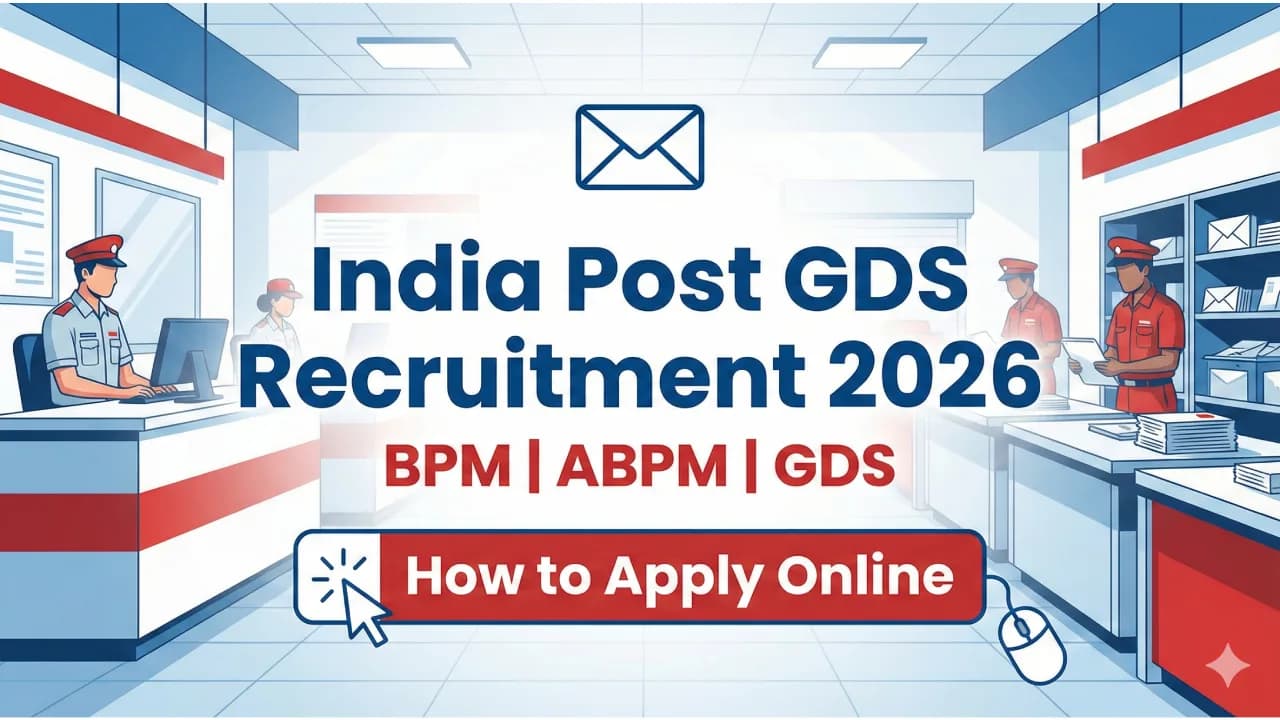 इंडिया पोस्ट GDS भर्ती 2026: BPM, ABPM, GDS पदों पर बंपर भर्ती