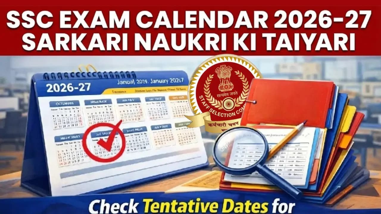 SSC एक्जाम कैलेंडर 2026-27: सरकारी नौकरी की तैयारी का आ गया मास्टर प्लान!! SSC कैलेंडर 2026 नही तैयारी का रोड मैप