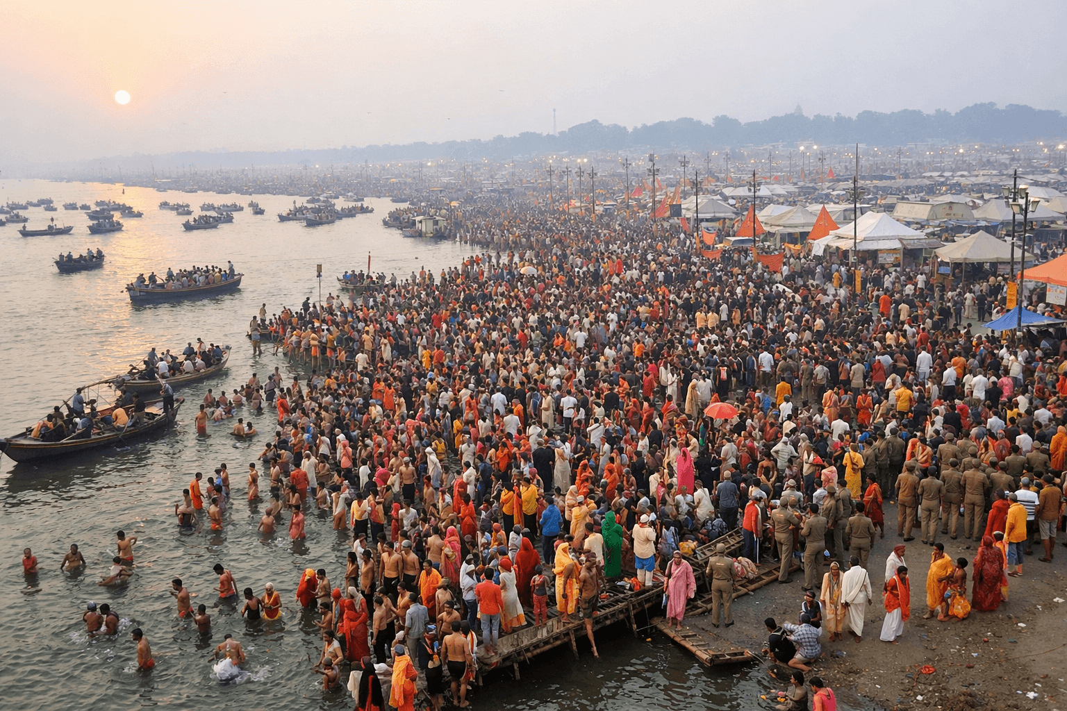 बसंत पंचमी पर प्रयागराज के माघ मेले में 1 करोड़ से ज़्यादा श्रद्धालु आए