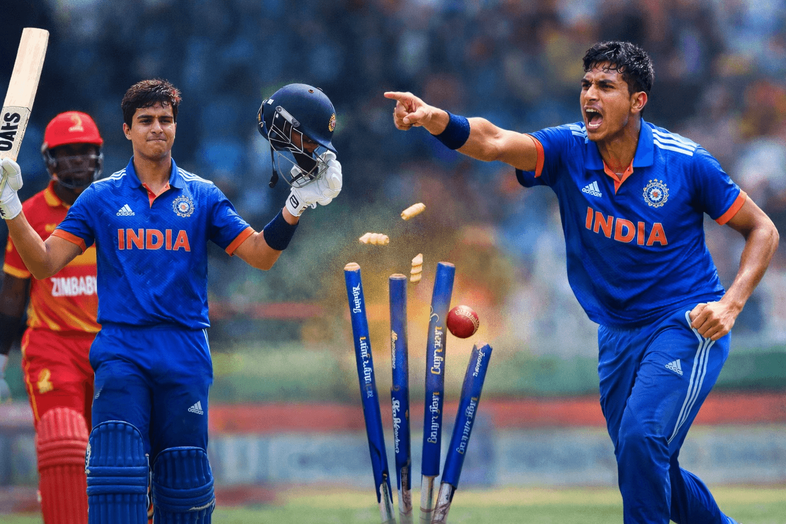 भारत vs जिम्बाब्वे U19: मल्होत्रा की शतक और अम्बरीश की शुरुआती से भारत की बड़ी जीत