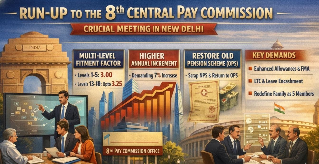 8वां वेतन आयोग 2026: 7% इंक्रीमेंट , 3.25 फिटमेंट फैक्टर अब होगी रिकॉर्ड तोड़ वेतन वृद्धि!!