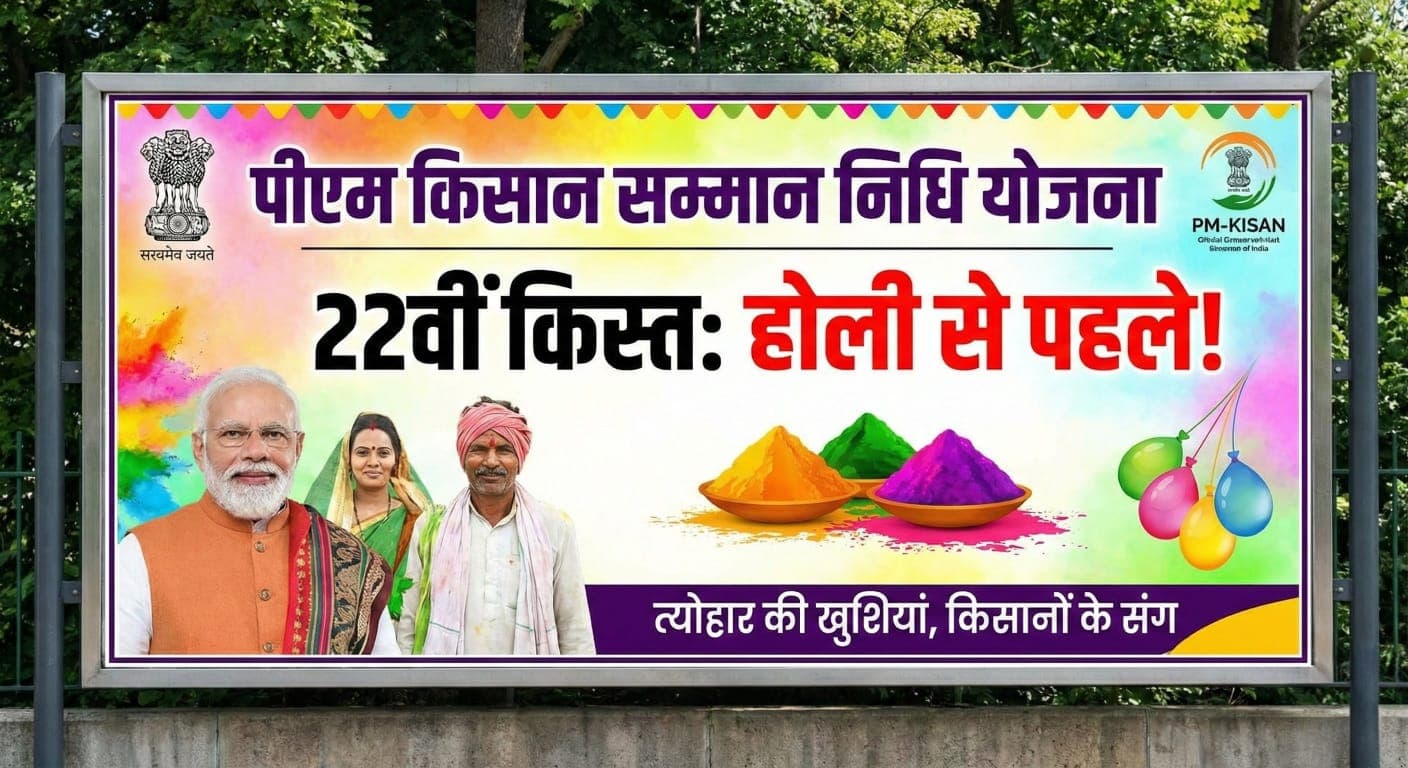 PM किसान सम्मान निधि 22वीं किस्त : होली से पहले ₹2000 खाते में पाने के लिए करें यह काम