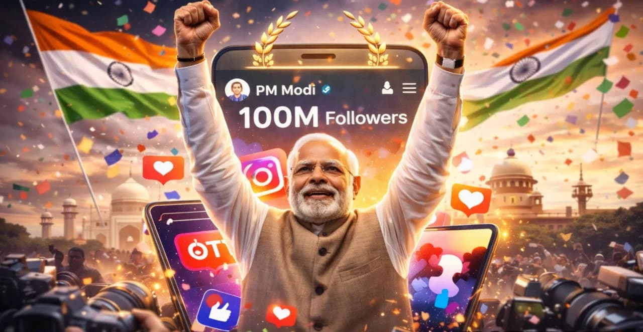 PM Modi's popularity: लगातार बढ़ रही PM मोदी की लोकप्रियता, इंस्टाग्राम पर 100 मिलियन फॉलोअर्स पार करने वाले दुनिया के पहले नेता बने