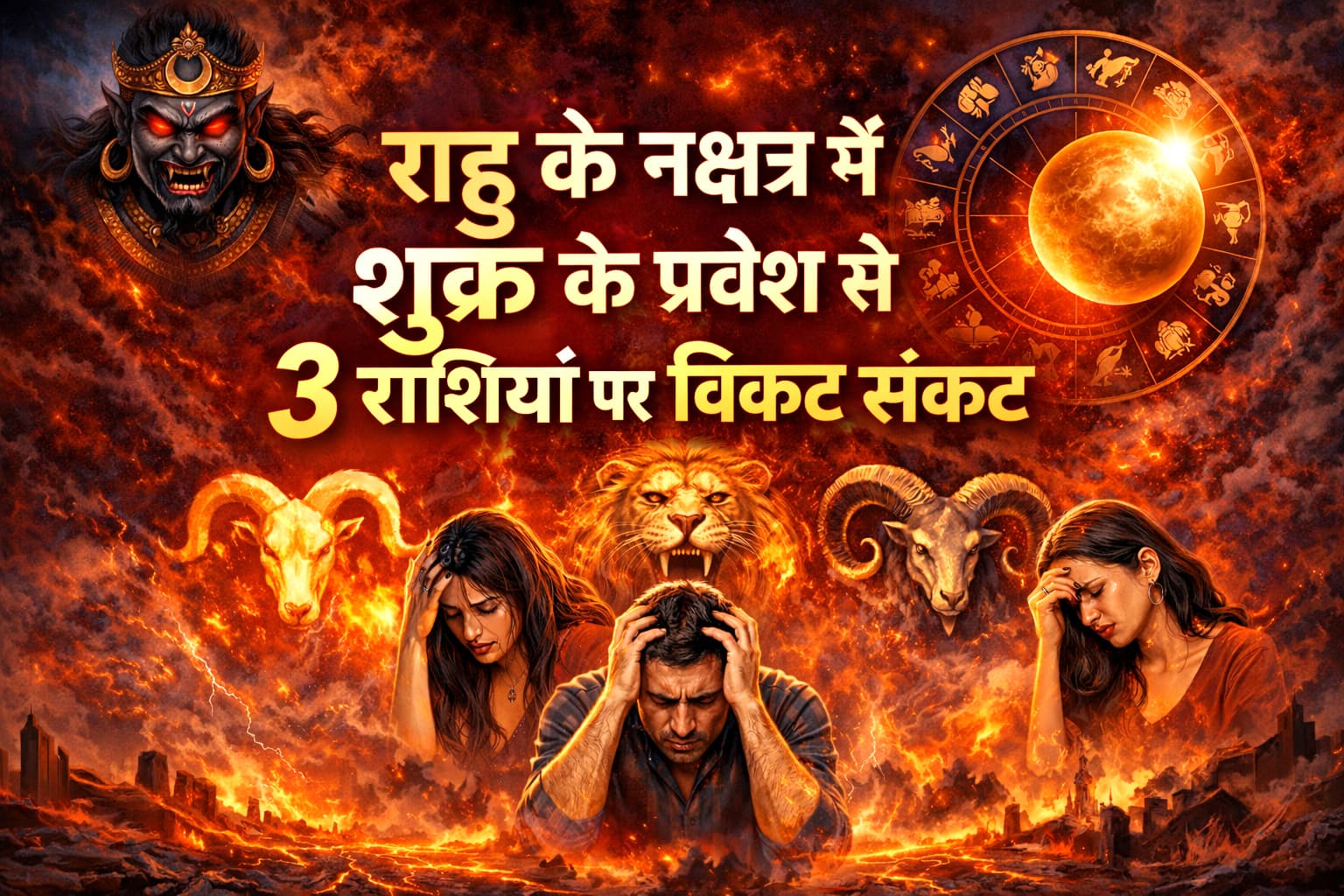 Shukra Nakshatra Parivartan: राहु के नक्षत्र में शुक्र के प्रवेश से 3 राशियों पर विकट संकट!