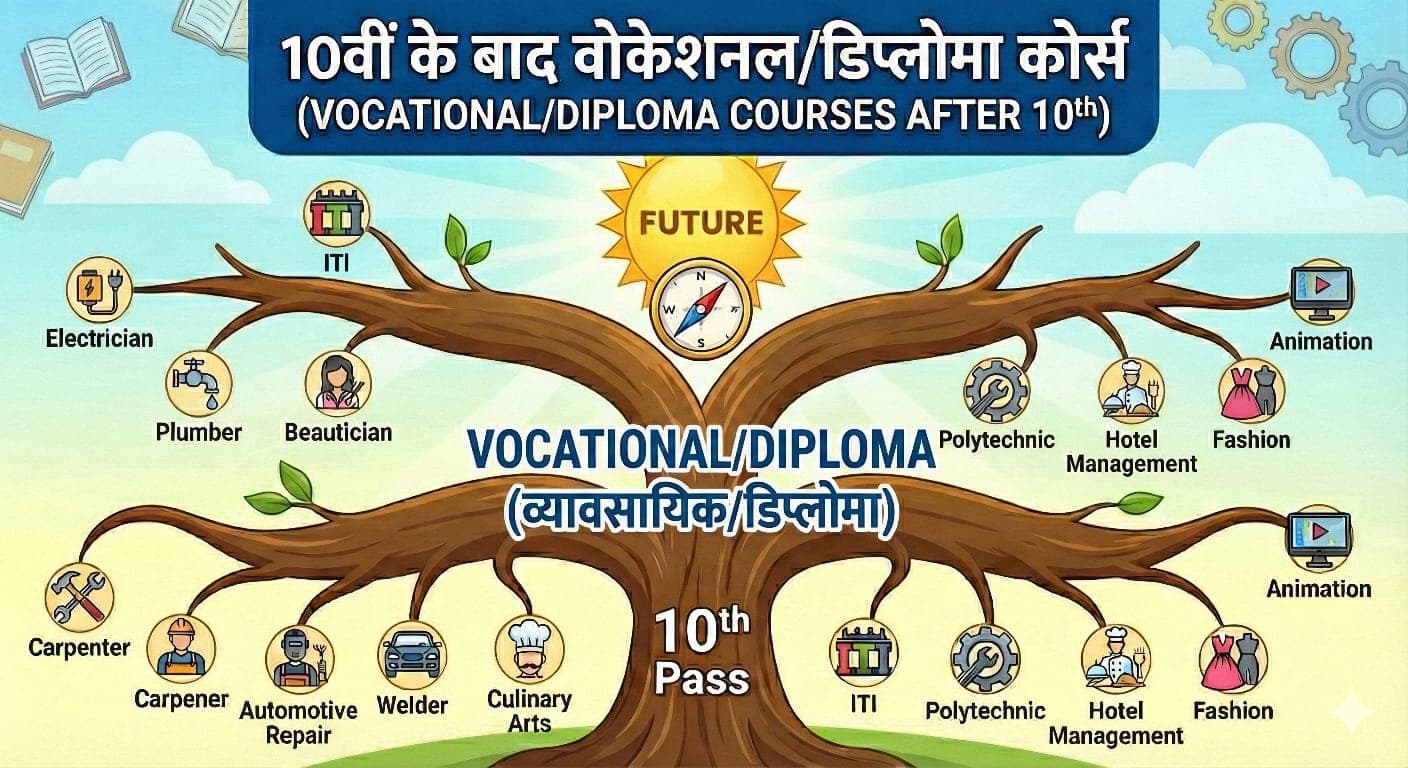 10th के बाद बेस्ट कोर्स: 10 वीं के बाद करियर की टेंशन खत्म!! यह वोकेशनल कोर्स दिलाएंगे सरकारी नौकरी