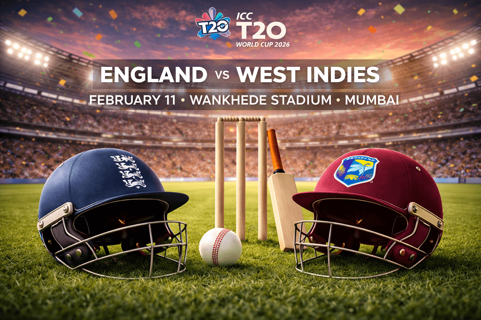 इंग्लैंड vs वेस्ट इंडीज़ दूसरी टी20 विश्व कप 2026: मैच विवरण, तारीख और प्लेइंग XI