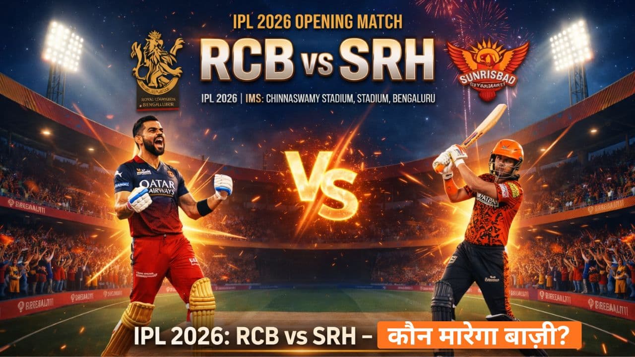 IPL 2026: RCB vs SRH – कौन मारेगा बाज़ी? हेड-टू-हेड रिकॉर्ड और पूरी कहानी