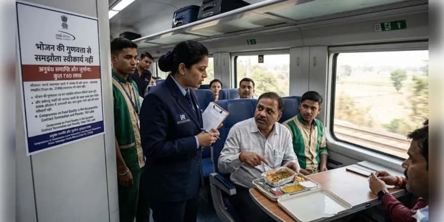 वंदे भारत में घटिया खाना परोसना पड़ा महंगा, रेलवे ने IRCTC पर 10 लाख और सर्विस प्रोवाइडर पर 50 लाख का जुर्माना ठोंका