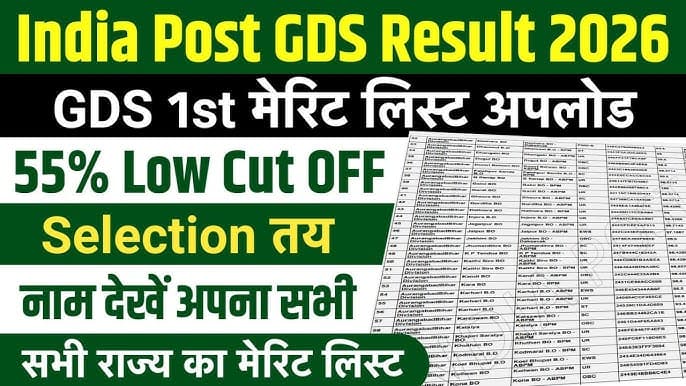 India Post GDS Result 2026 आज जारी! 28,636 पदों की मेरिट लिस्ट ऐसे करें चेक