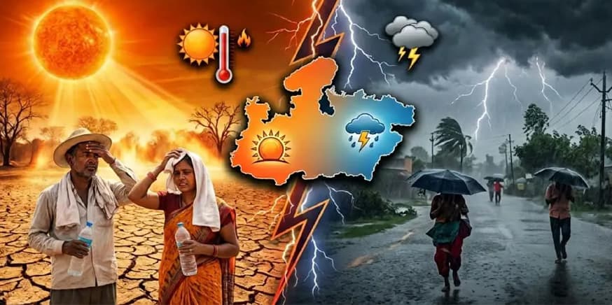 MP Mausam: मप्र मौसम के अलग-अलग मिजाज, दो सिस्टम से कहीं बादल छाए तो कहीं पारे में लगी आग