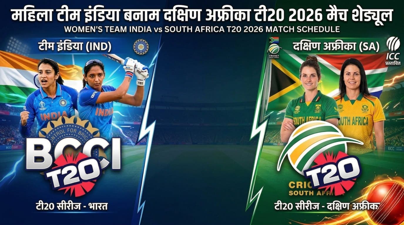 इंडियन वूमेन टीम 2026 T20 स्क्वाड:  भारत vs साउथ अफ्रीका फाइनल टीम का ऐलान, अचानक बदलाव से फैन्स हुए हैरान