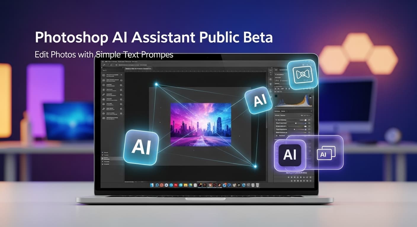 Photoshop AI Assistant Public Beta लॉन्च – अब सिर्फ लिखकर करें फोटो एडिट, Adobe ने जोड़े नए AI Tools