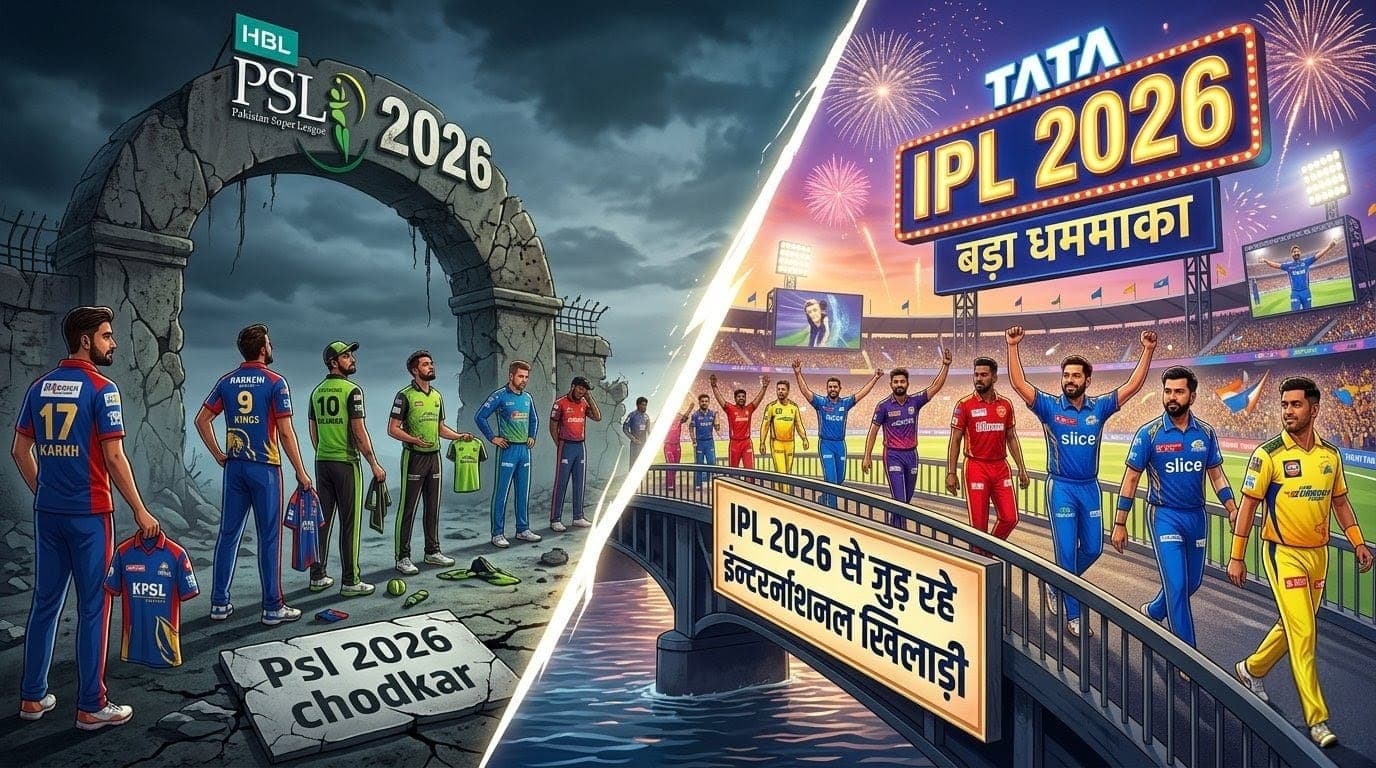 IPL 2026:  पाकिस्तान सुपर लीग 2026 पर मंडराया संकट, जानिए कौन-कौन PSL छोड़कर जुड़ चुका है IPL से