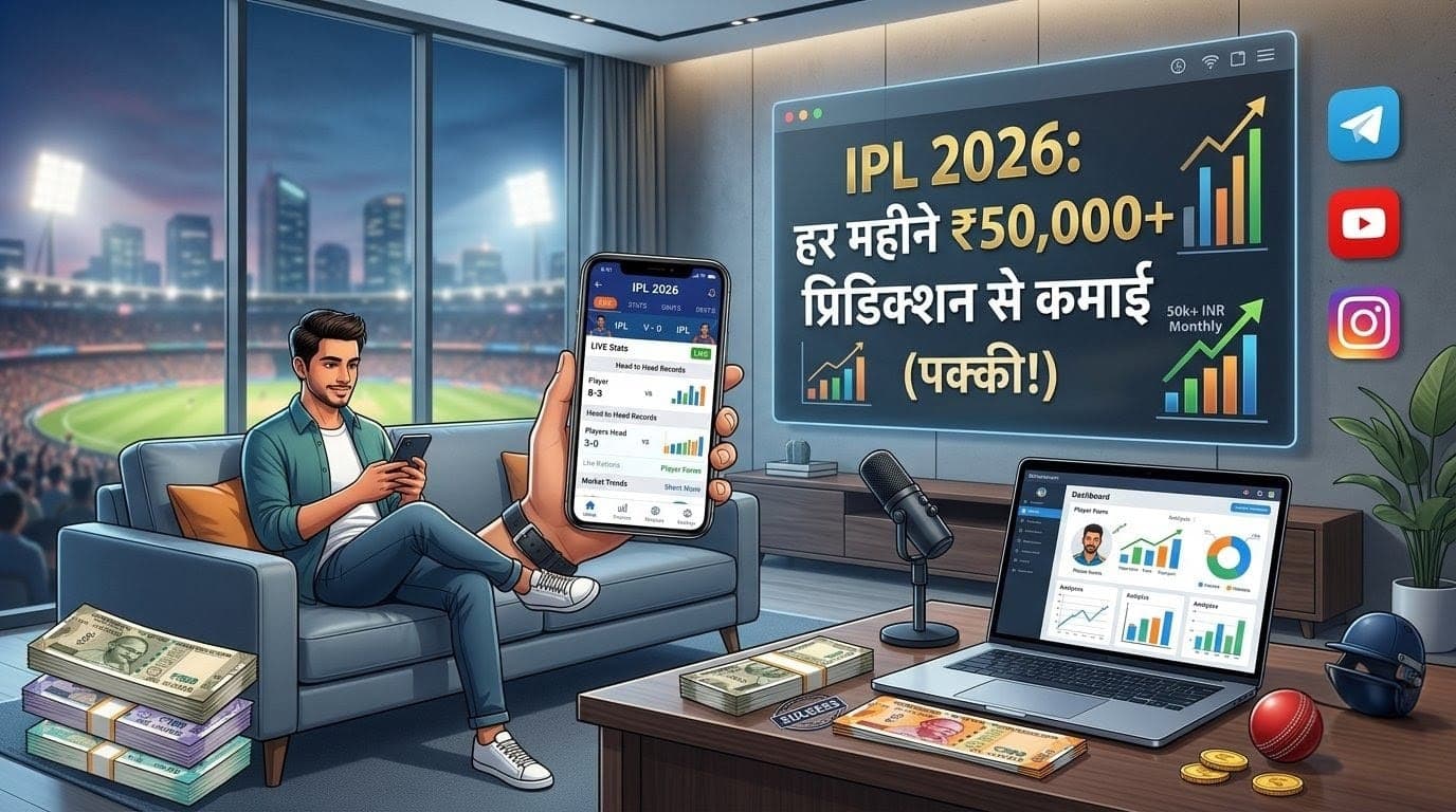 IPL 2026 प्रिडिक्शन से कमाई : Dream11 भूल जाओ, प्रेडिक्शन स्ट्रांग है तो IPL 2026 में पैसे ऐसे कमाओ