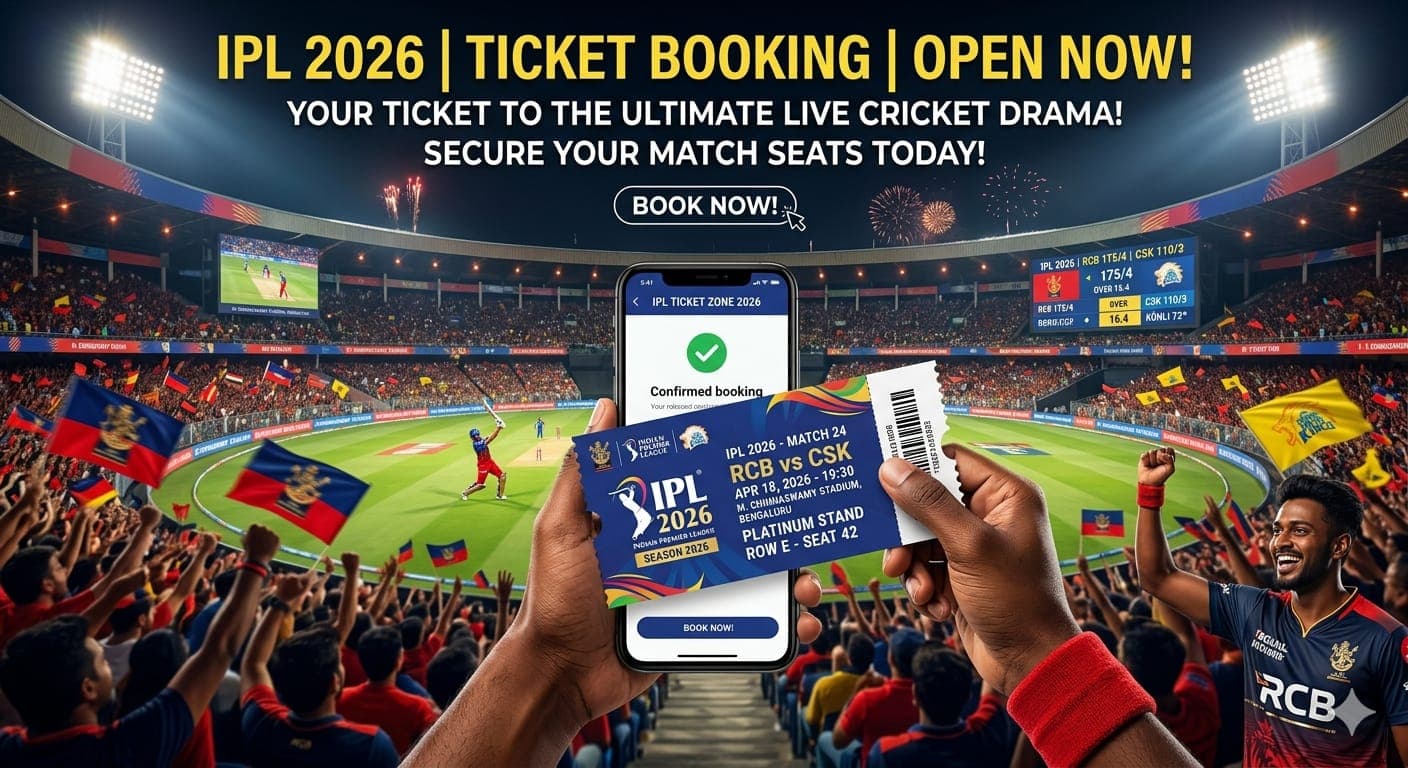 IPL 2026 Tickets : कब, कहां और कैसे मिलेगा कंफर्म टिकट? जाने कीमत से लेकर बुकिंग का पूरा सिस्टम
