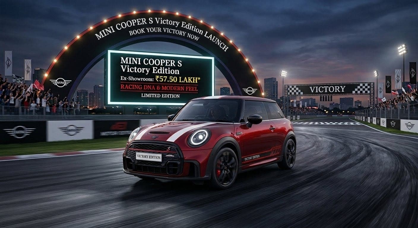 Mini Cooper S Victory Edition:  रेसिंग DNA वाली Mini Cooper, लिमिटेड एडिशन के साथ हुई लॉन्च, 57.5 लाख की कीमत में पावरफुल इंजन और स्पोर्टी लुक!!!