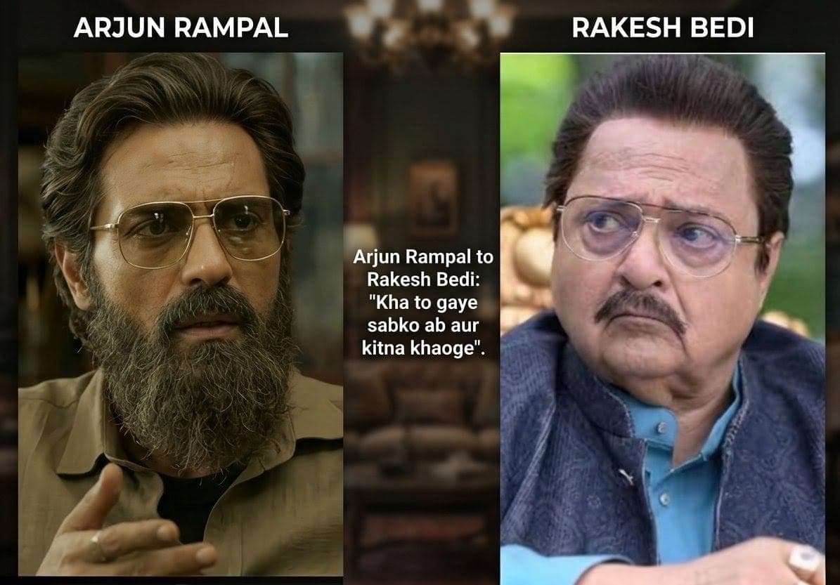 राकेश बेदी: “फिल्म में सबको तो खा गए….. अब और कितना खाओगे? अर्जुन रामपाल ने क्यों कसा  राकेश बेदी पर मज़ेदार तंज??