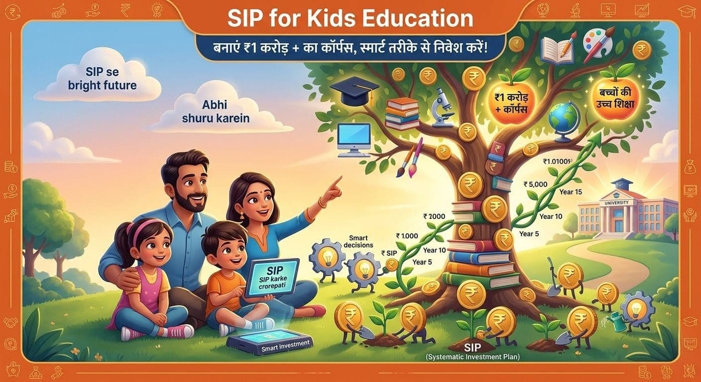 SIP For Child Education :  आज की SIP कैसे बनेगी बच्चों की टेंशन फ्री शिक्षा के लिए करोड़ो का फंड