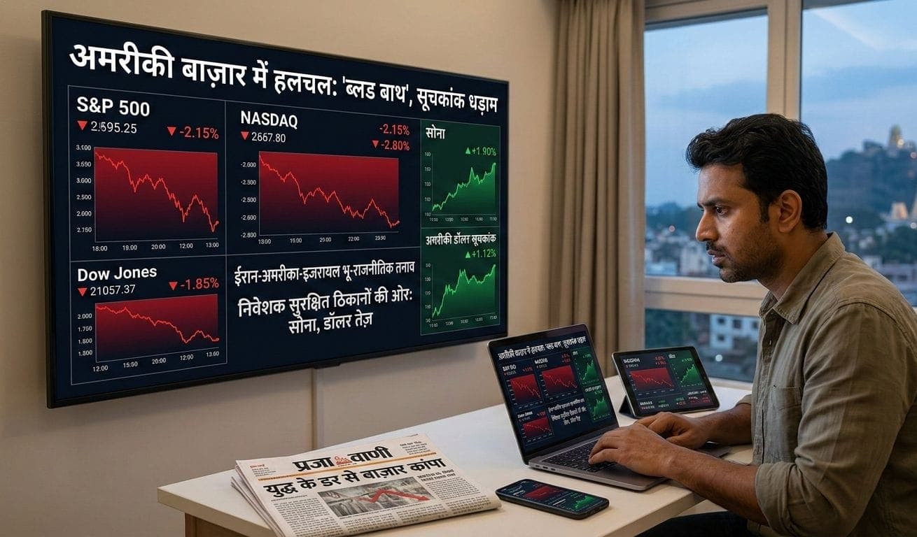 US stock Market: अमेरिका में बाजार का महाक्रैश, तेल-सोना-गैस में उछाल मगर फिसला बिटकॉइन