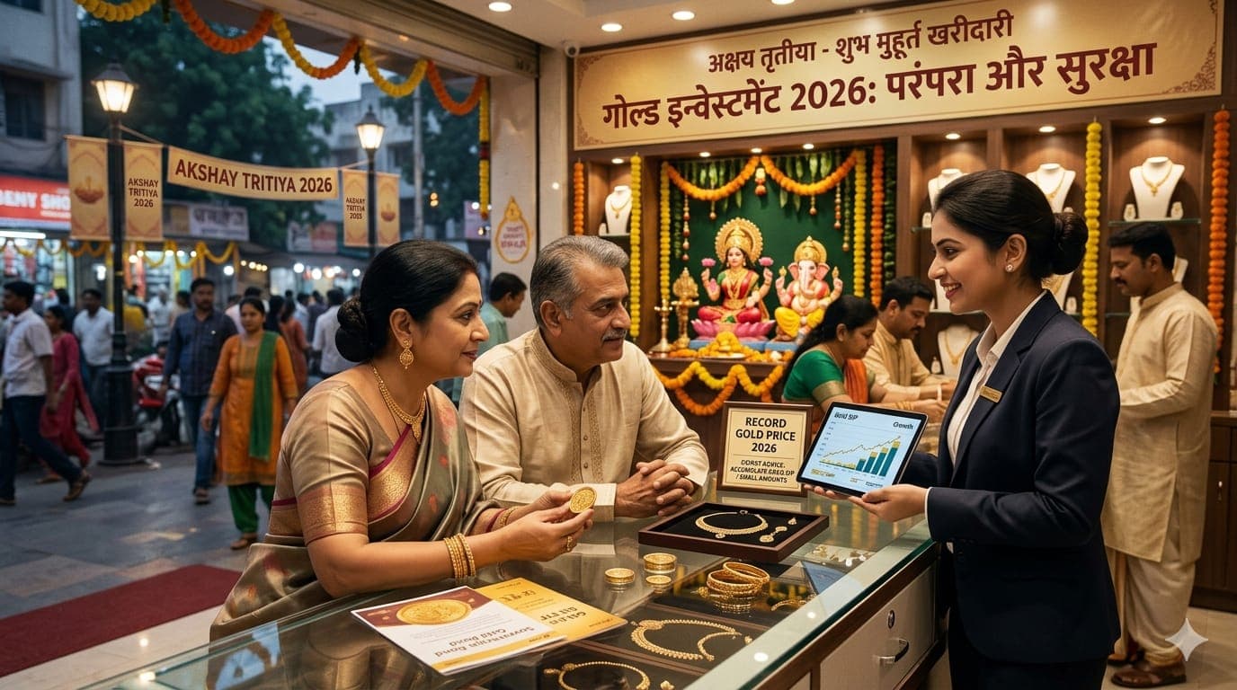 अक्षय तृतीया गोल्ड इन्वेस्टमेंट:  सोना रिकॉर्ड तोड़ स्तर पर… अक्षय तृतीया 2026 में सोना खरीदें या नहीं? जानिए एक्सपर्ट की राय
