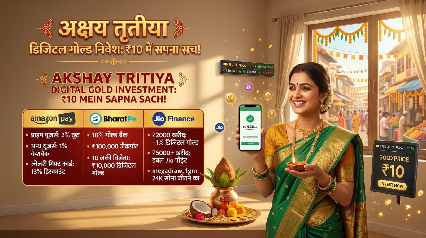 अक्षय तृतीया डिजिटल गोल्ड निवेश केवल ₹10 में…अब हर कोई बनेगा Gold Investor!!!