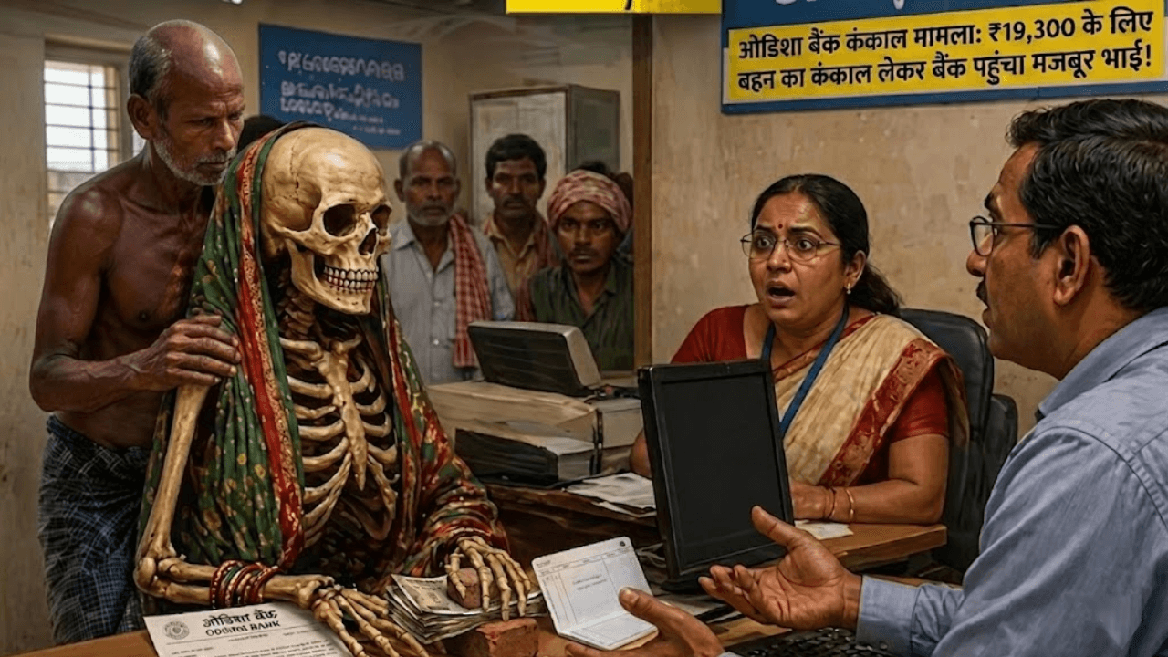 ओडिशा बैंक कंकाल मामला: ₹19,300 के लिए बहन का कंकाल लेकर बैंक पहुंचा मजबूर भाई!