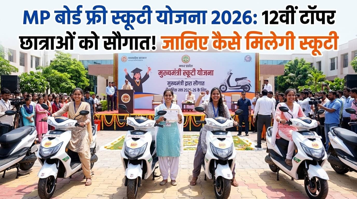 MP बोर्ड फ्री स्कूटी योजना 2026: 12th टॉपर छात्राओं को फ्री स्कूटी…जाने कब और कैसे करें रजिस्ट्रेशन?