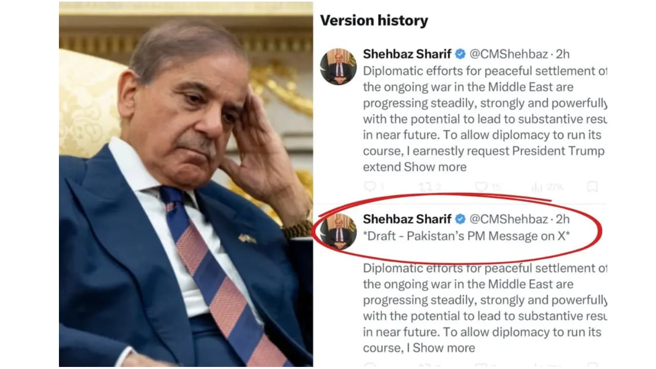 PM Shehbaz Sharif Tweet Controversy: Draft  वाली गलती से मचा बवाल, सोशल मीडिया पर उठे बड़े सवाल