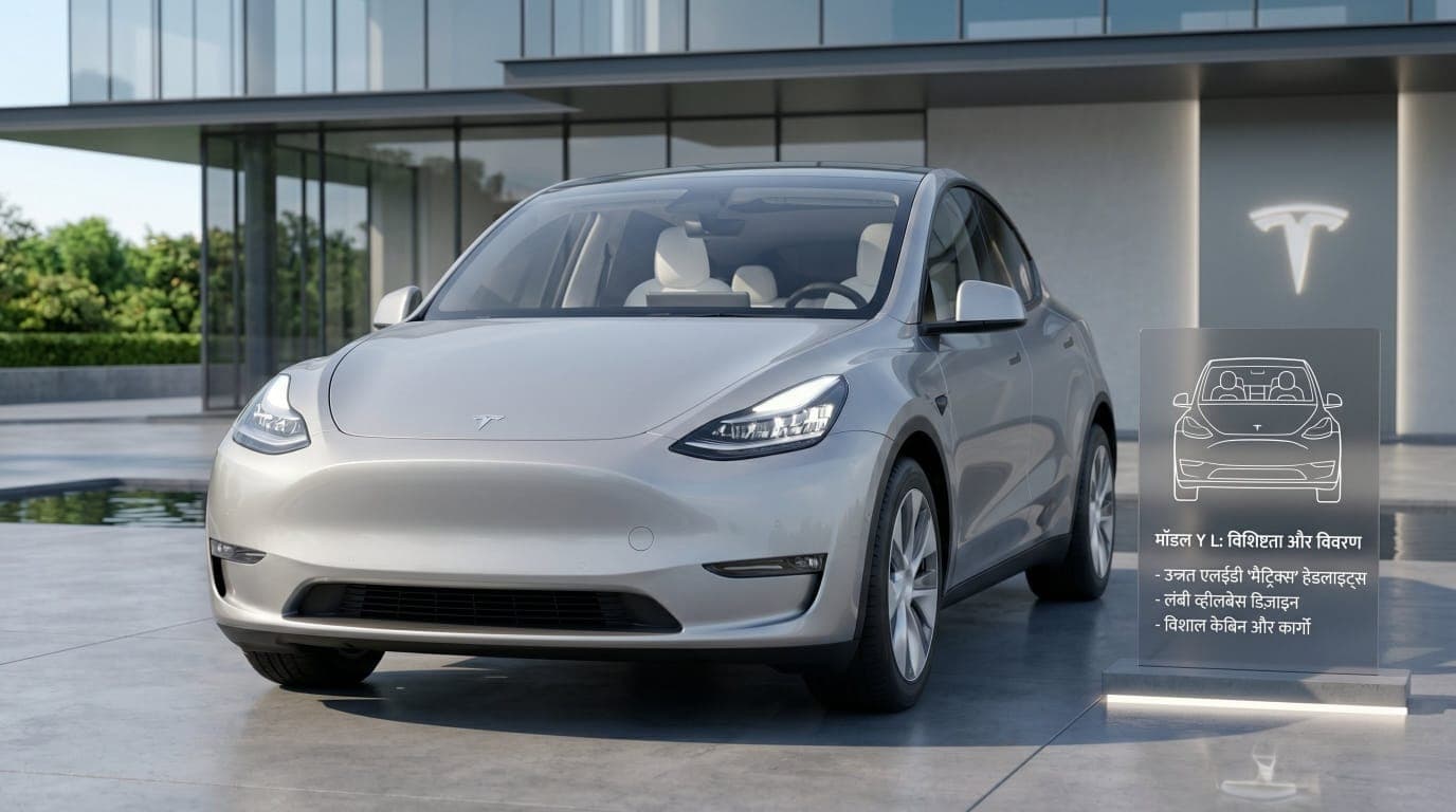 Tesla Model Y L भारत में 22 अप्रैल 2026 को होगा लांच, Tesla ला रही है 6 सीटर  EV मॉडल जानिए दाम और फ़ीचर्स!!