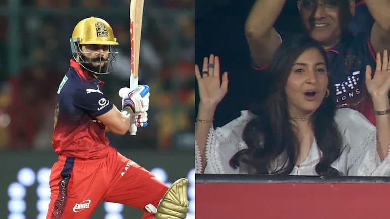 Virat Kohli की धमाकेदार पारी पर Anushka Sharma का वायरल रिएक्शन, RCB vs GT मैच में छाया ‘विरुष्का’ मोमेंट