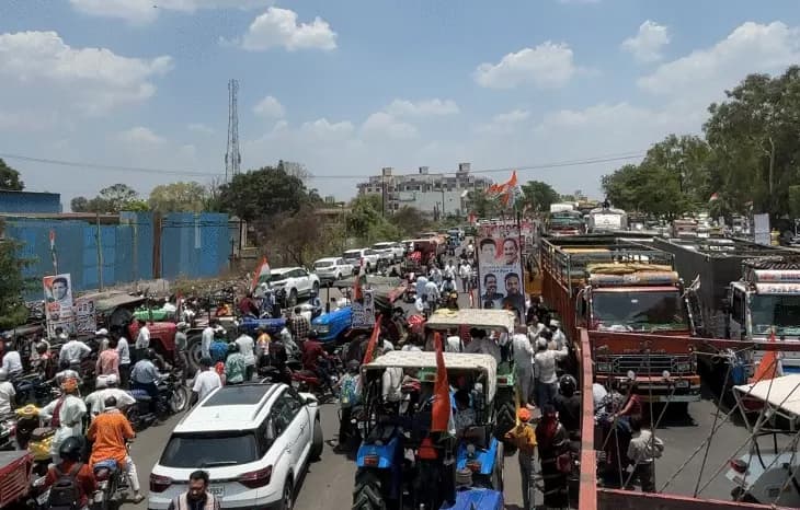 Congress Protest: किसानों के मुद्दों को लेकर कांग्रेस का चक्काजाम, कई कांग्रेस नेता अरेस्ट