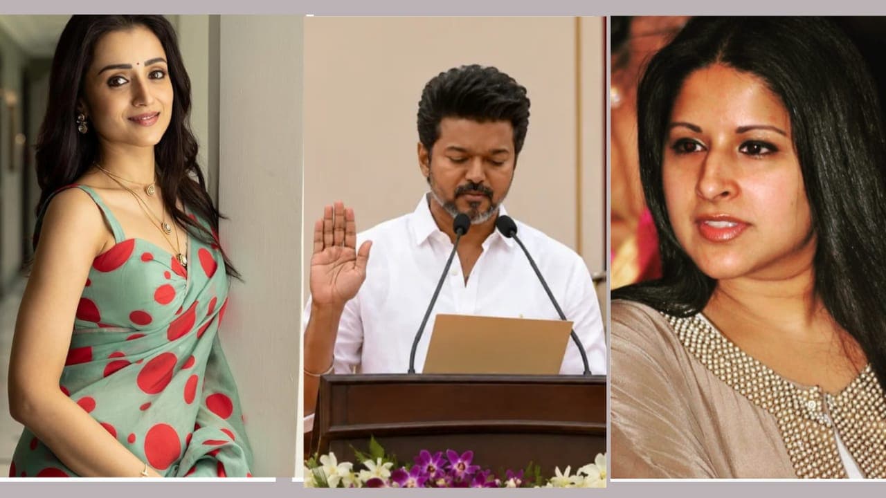 CM बने Vijay Thalapathy के शपथ ग्रहण समारोह में पत्नी और बच्चे गायब पर Trisha Krishnan की मौजूदगी ने मचाया बवाल!!