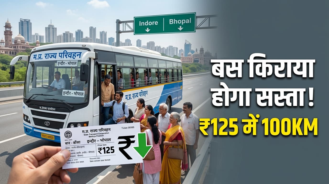 MP में यात्रियों के लिए अच्छी खबर: 1 अगस्त से मुख्यमंत्री सुगम परिवहन सेवा के तहत, इंदौर-भोपाल रूट पर किराया काफी कम हो जाएगा