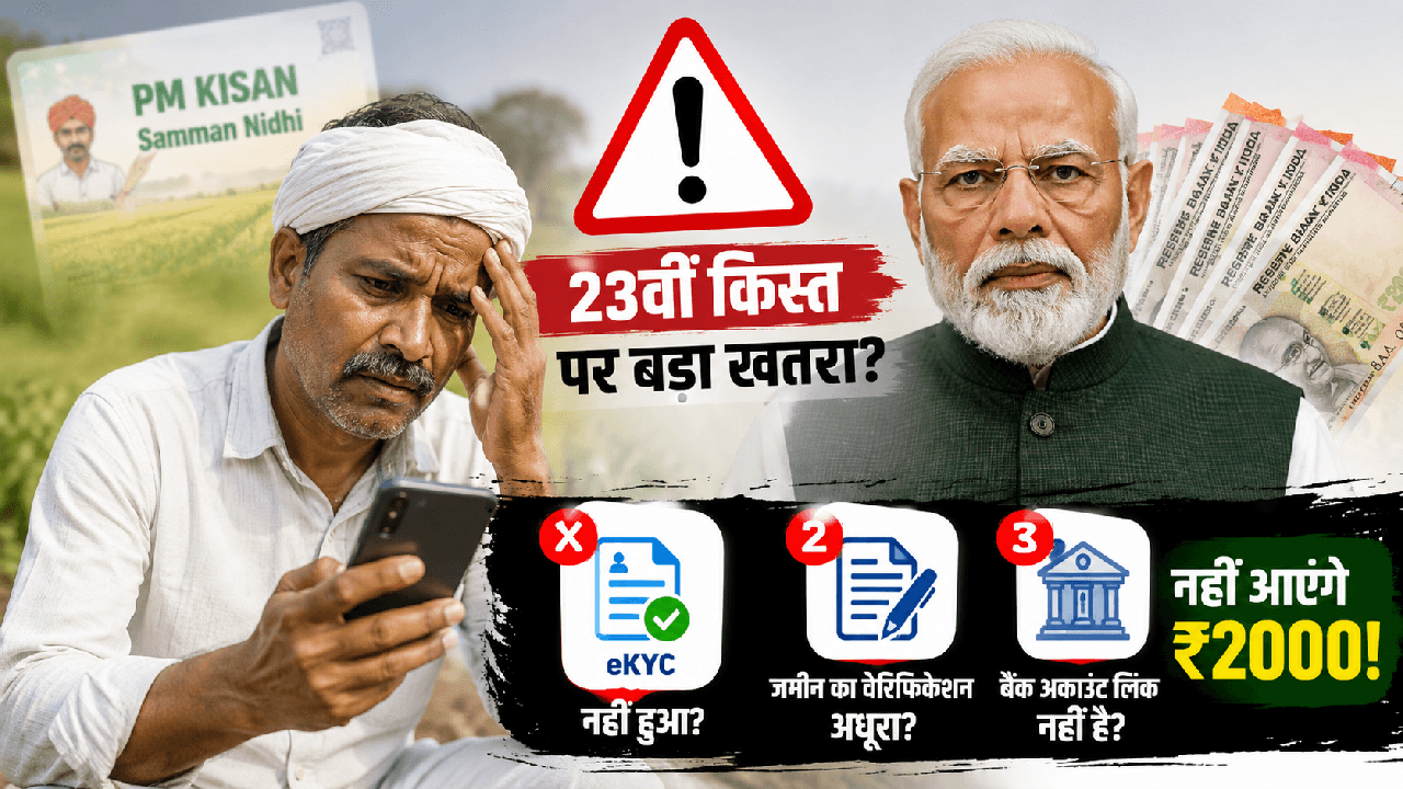 PM Kisan 23वीं किस्त पर बड़ा खतरा? ये 3 काम नहीं किए तो खाते में नहीं आएंगे ₹2000!