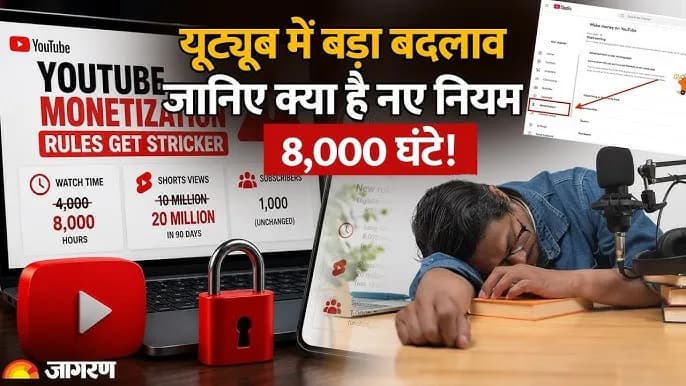 YouTube Monetization Rules 2027: अब 1,000 Subscribers पर Ad Revenue के लिए चाहिए 8,000 Hours Watch Time