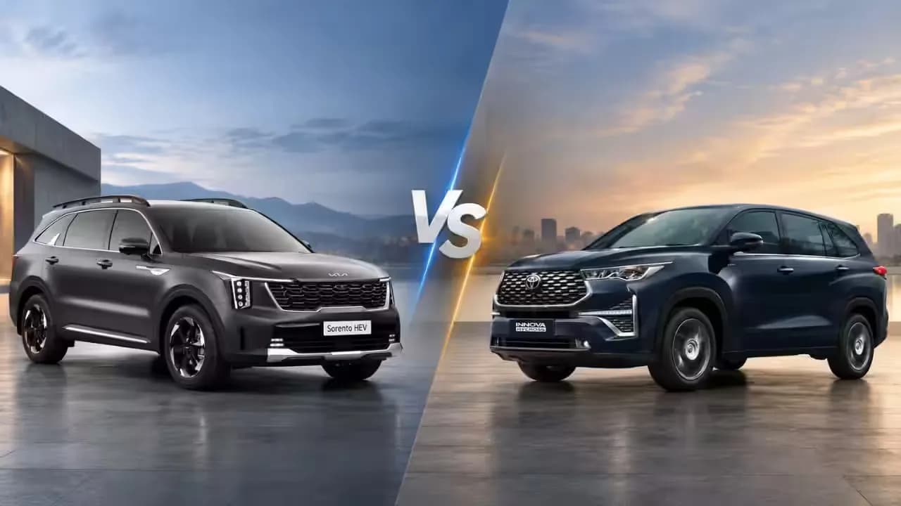 Kia Sorento Hybrid vs Toyota Innova Hycross Hybrid: कीमत, स्पेस, पावर और फीचर्स में कौन बेहतर?