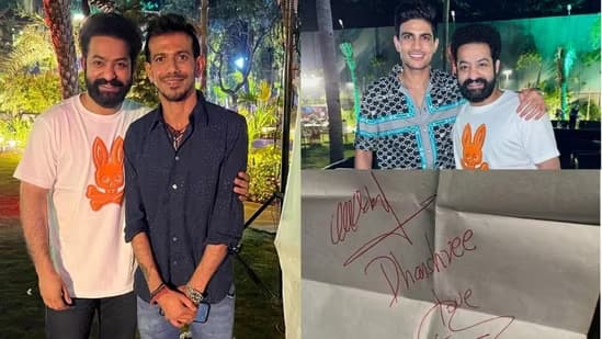 Jr NTR हैदराबाद में Yuzvendra Chahal और Shubman Gill को देखकर दंग रह गए; देखिए उसने आगे क्या किया! Jr NTR हैदराबाद में Yuzvendra Chahal और Shubman Gill को देखकर दंग रह गए; देखिए उसने आगे क्या किया!