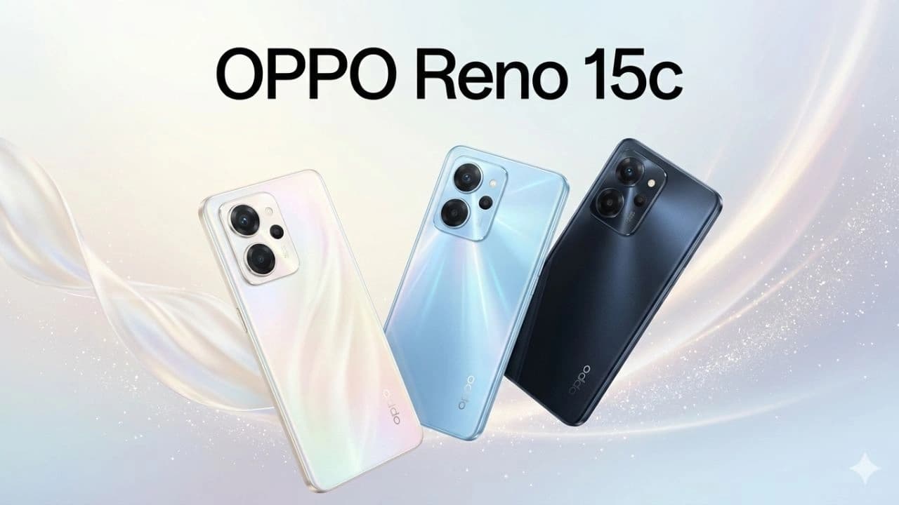 Oppo Reno 15c : स्नैपड्रैगन 7 जेन 4, 6,500mAh बैटरी, कीमत, स्पेसिफिकेशन्स Oppo Reno 15c : स्नैपड्रैगन 7 जेन 4, 6,500mAh बैटरी, कीमत, स्पेसिफिकेशन्स
