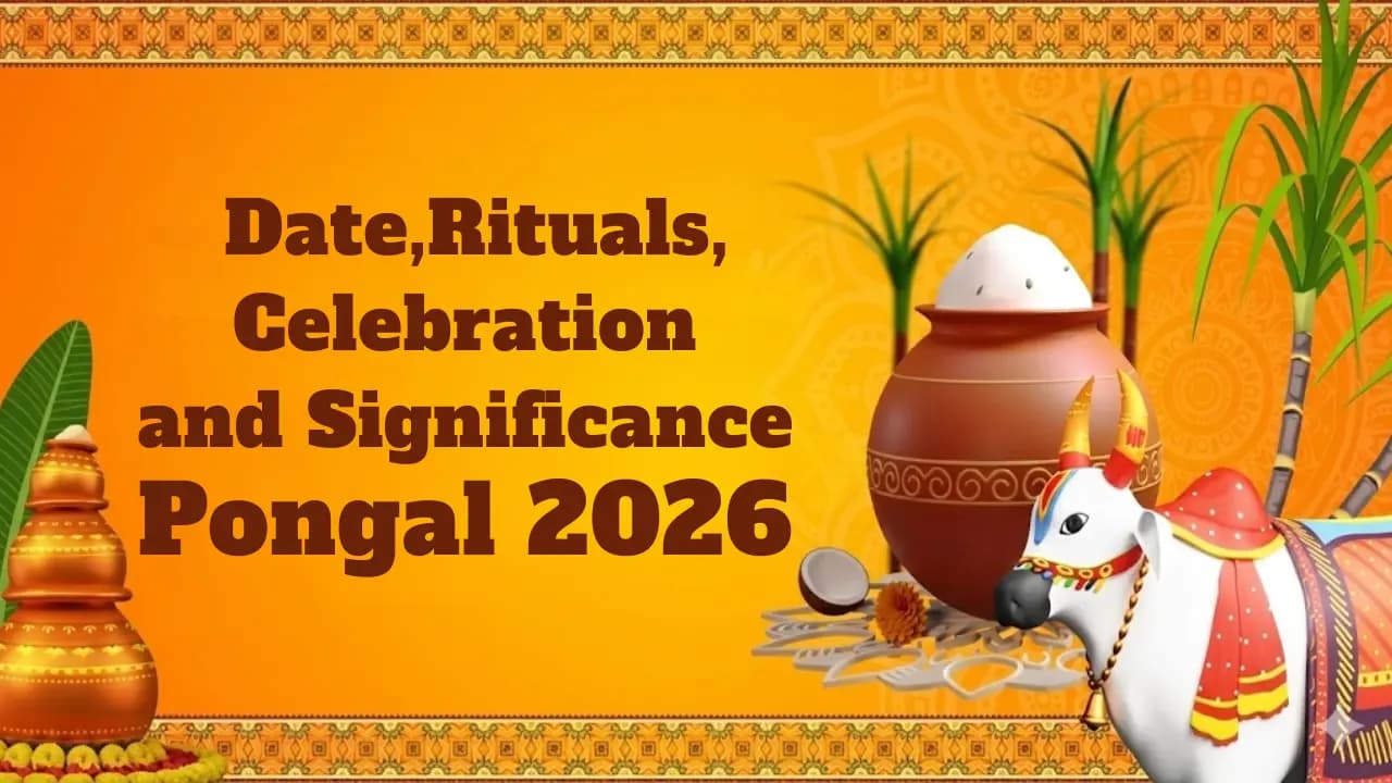 पोंगल 2026: तारीख, उत्सव, सांस्कृतिक और चार दिवसीय फसल महत्व पोंगल 2026: तारीख, उत्सव, सांस्कृतिक और चार दिवसीय फसल महत्व