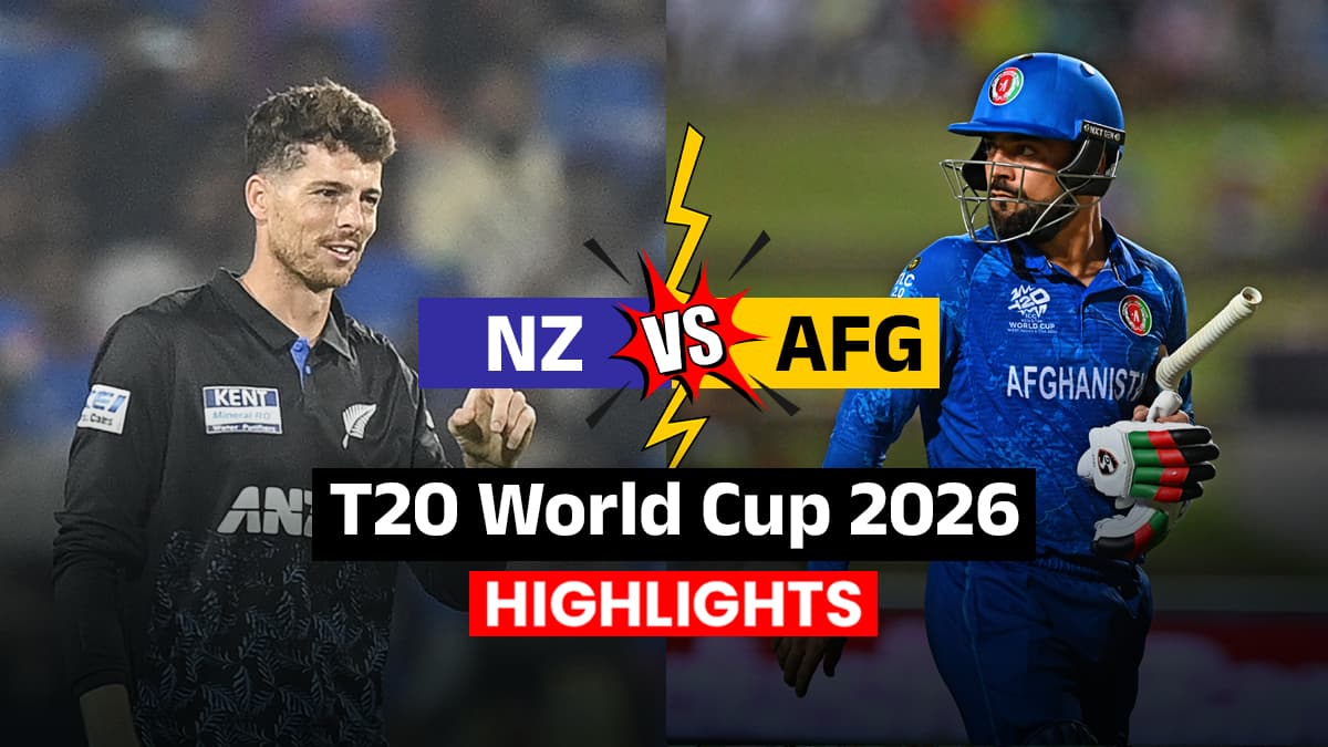 NZ vs AFG हाइलाइट्स T20 विश्व कप 2026: न्यूजीलैंड ने अफगानिस्तान को हराया NZ vs AFG हाइलाइट्स T20 विश्व कप 2026: न्यूजीलैंड ने अफगानिस्तान को हराया