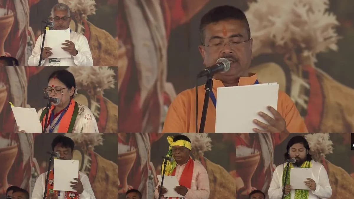 सुवेंदु अधिकारी बने बंगाल के पहले BJP मुख्यमंत्री, 5 अन्य मंत्रियों ने ली शपथ, PM मोदी ने घुटनों के बल बैठकर जनता को किया नमन सुवेंदु अधिकारी बने बंगाल के पहले BJP मुख्यमंत्री, 5 अन्य मंत्रियों ने ली शपथ, PM मोदी ने घुटनों के बल बैठकर जनता को किया नमन