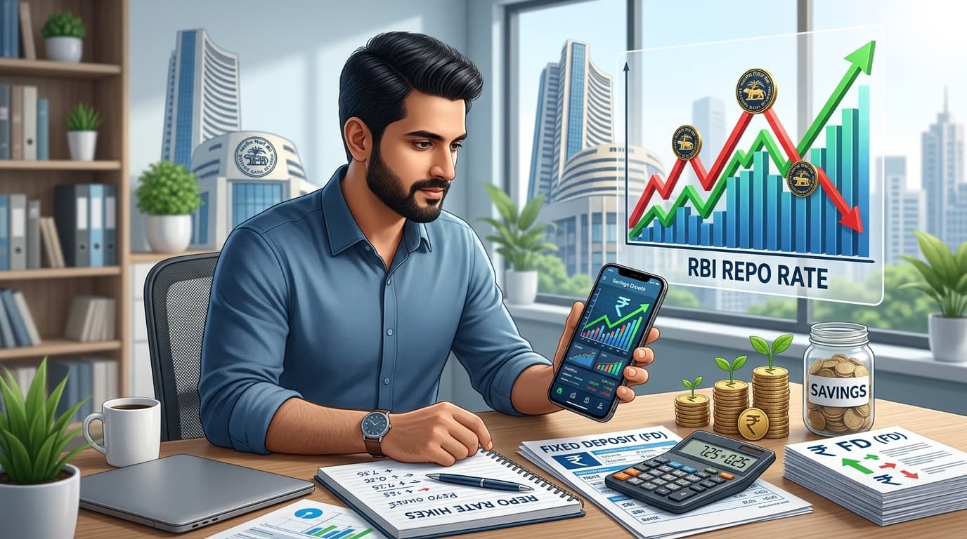 RBI Repo Rate घटने के बाद अपनी Savings Strategy कैसे बदलें? जानें 5 जरूरी बातें RBI Repo Rate घटने के बाद अपनी Savings Strategy कैसे बदलें? जानें 5 जरूरी बातें